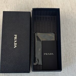 Prada Elegant Black leather, sunglass holder and original box